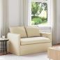 Preview: ARDEBO.de - Sofa Creme 195 x 82 x 85 cm Metall