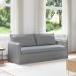 Preview: ARDEBO.de - Sofa Hellgrau 195 x 82 x 85 cm Metall