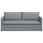 Preview: Sofa Hellgrau 195 x 82 x 85 cm Metall