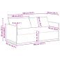 Preview: Sofa Creme 195 x 82 x 85 cm Metall