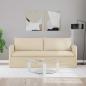 Preview: Sofa Creme 196 x 82 x 85 cm Stoff