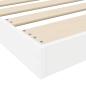 Preview: Bodenbettrahmen Weiß 90 x 190 cm Holzwerkstoff