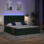 Preview: LED-Speicherbett mit Matratze Dunkelgrün 180 x 200 cm Samt