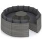Preview: 9-tlg. Garten-Sofagarnitur mit Auflagen Poly Rattan Grau