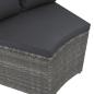 Preview: 5-tlg. Garten-Sofagarnitur mit Auflagen Poly Rattan Grau