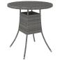 Preview: ARDEBO.de - Gartentisch Grau 70x70x73 cm Poly Rattan