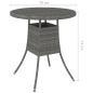 Preview: Gartentisch Grau 70x70x73 cm Poly Rattan