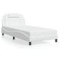 Preview: Bettgestell "Viana" ohne Matratze Weiß 100x203 cm Kunstleder
