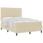 Preview: Boxspringbett mit Matratze Creme 160 x 200 cm Stoff