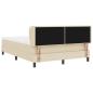 Preview: ARDEBO.de - Boxspringbett mit Matratze Creme 160 x 200 cm Stoff