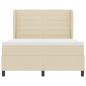 Preview: Boxspringbett mit Matratze Creme 160 x 200 cm Stoff