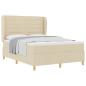 Preview: Boxspringbett mit Matratze Dunkelgrau 90x190 cm Creme