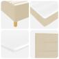 Preview: LED Boxspringbett mit Matratze Creme 160 x 200 cm Stoff