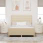 Preview: Bettgestell mit Kopfteil Creme 160 x 200 cm Stoff