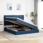 Preview: Aufbewahrungsbett mit Matratze Blau 180 x 200 cm Polyester