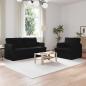 Preview: ARDEBO.de - Sofa 2 pcs Schwarz Metall
