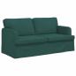 Preview: Sofa Set 2 stk. Dunkelgrün Stoff