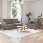 Preview: ARDEBO.de - Sofa 2 pcs Taupe Metall
