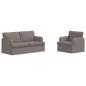 Preview: Sofa 2 pcs Taupe Metall