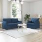 Preview: ARDEBO.de - Sofa 2 pcs Blau Metall