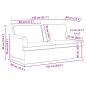 Preview: Sofa Set 2 pcs Blau 162 x 80 x 85 cm Stoff