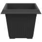 Preview: Quadratischer Blumentopf 24 pcs Schwarz 43 x 43 x 33,5 cm
