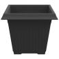 Preview: Quadratischer Blumentopf 24 pcs Schwarz 43 x 43 x 33,5 cm