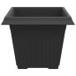 Preview: Quadratischer Blumentopf 24 pcs Schwarz 43 x 43 x 33,5 cm
