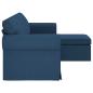 Preview: Sofa Blau 215 x 138 x 80 cm Metall