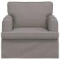 Preview: ARDEBO.de - Sofa Taupe 142 x 80 x 85 cm Metall