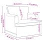 Preview: Sofa Taupe 142 x 80 x 85 cm Metall