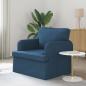 Preview: ARDEBO.de - Sofa Blau 142 x 80 x 85 cm Metall
