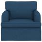 Preview: Sofa Blau 142 x 80 x 85 cm Metall