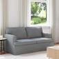 Preview: ARDEBO.de - Sofa Hellgrau 142 x 80 x 85 cm Metall
