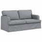 Preview: Sofa Hellgrau 142 x 80 x 85 cm Metall