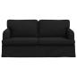 Preview: Sofa Schwarz 162 x 80 x 85 cm Stoff