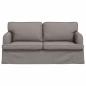Preview: Sofa Taupe 142 x 80 x 85 cm Metall