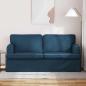 Preview: ARDEBO.de - Sofa Blau 142 x 80 x 85 cm Metall