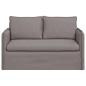 Preview: Sofa Taupe 195 x 82 x 85 cm Metall