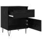 Preview: Bettschrank Schwarz Eichen-Optik 40 x 35 x 50 cm Holzwerkstoff