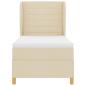 Preview: Boxspringbett mit Matratze Dunkelgrau 90x190 cm Creme