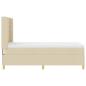 Preview: Boxspringbett mit Matratze mit Kopfteil Creme 80 x 200 cm Stoff