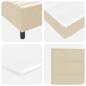 Preview: LED Boxspringbett mit Matratze Creme 80 x 200 cm Stoff