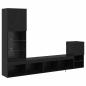 Preview: TV-Wandgeräte Wandmontiert Schwarz Eichen-Optik Holzwerkstoff