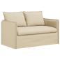 Preview: Sofa 120cm 2 pcs Creme Metall