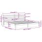 Preview: Bettrahmen Wachsbraun 200 x 200 cm Massivholz Kiefer