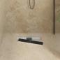 Preview: Duschabfluss mit Glasabdeckung Schwarz 60 cm Edelstahl 304
