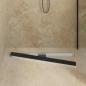 Preview: Duschabfluss mit Glasabdeckung Schwarz 100 cm Edelstahl 304