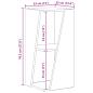 Preview: Seitenregal Altholz 33 x 32 x 70,5 cm Holzwerkstoff