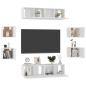 Preview: 8-tlg. TV-Schrank-Set Weiß Holzwerkstoff